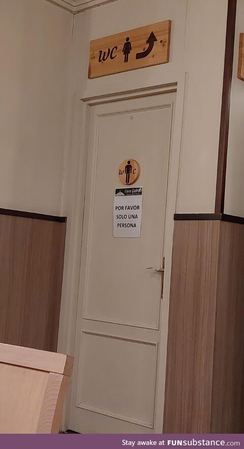 Safety regulations are written in blood. This sign was written in other bodily fluids