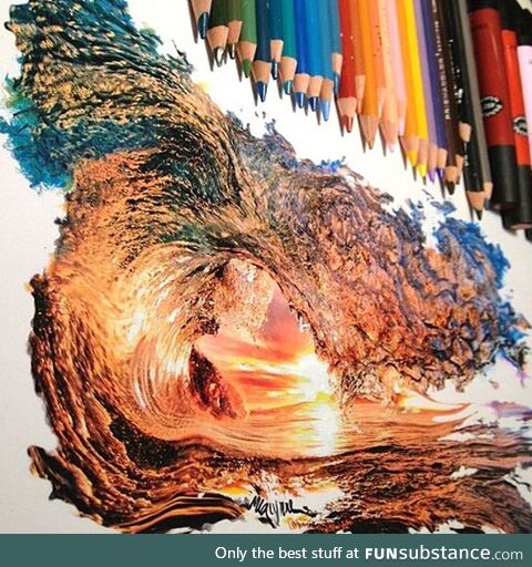 This drawing of a wave
