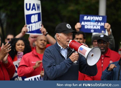 Joe Biden on the Picket Line with UAW