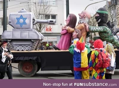 A carnival float in Duesseldorf, Germany