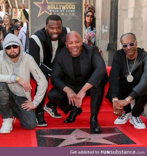 Dr. Dre received his star on the Hollywood Walk of Fame today!