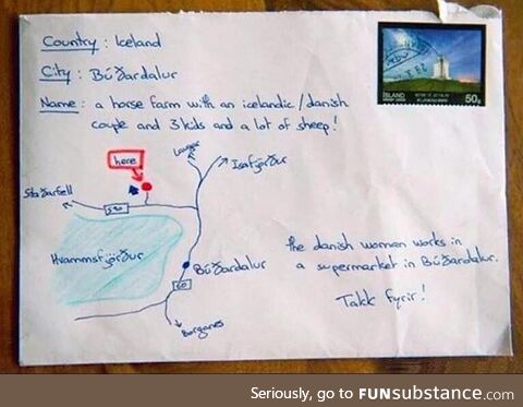 Postal service in Iceland - No address. No problem