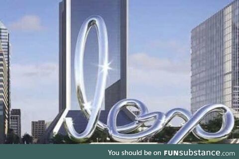 18 million dollar sign in Jacksonville, Florida. Supposed to say Jax but instead says