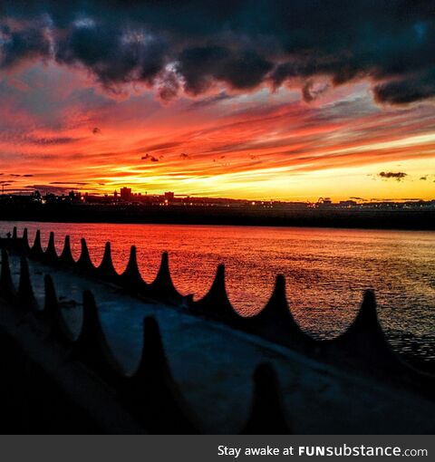 Sunset over Aberdeen, Scotland