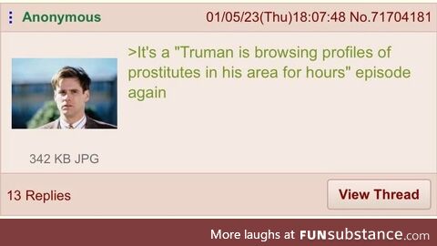 Anon watches your show
