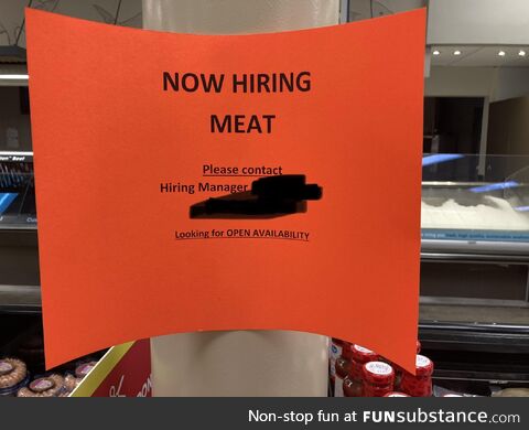 The food shortage has finally hit close to home…