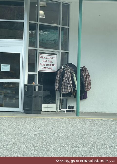 As it gets close to winter the local grocery store put this out