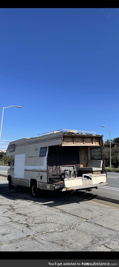 [OC] Creating a deck on the back of a Winnebago