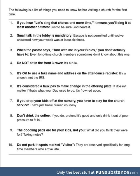 Before visiting a church