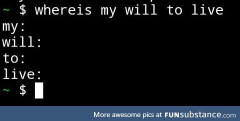 youKnowItsBadWhenEvenLinuxCantFindIt