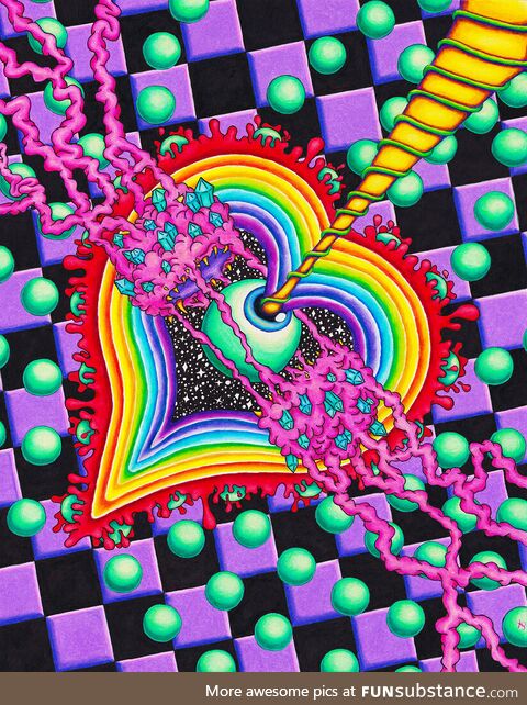 Open Mind, Expanding Heart [OC], 11x14 Colored Pencil/Ink