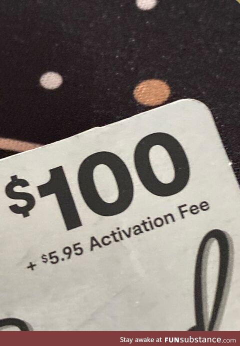 Buy a $100 visa and pay $5.95 for the pleasure