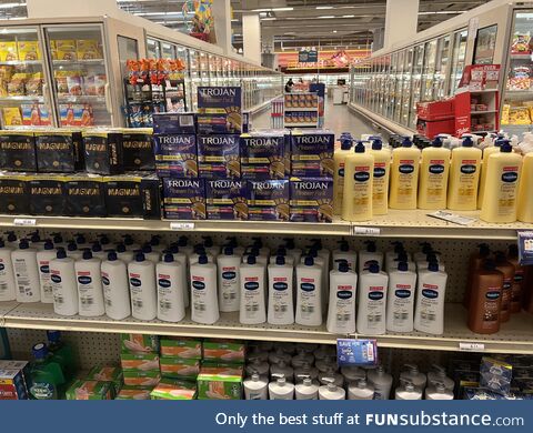 Display at local Commissary - you always need one or the other…