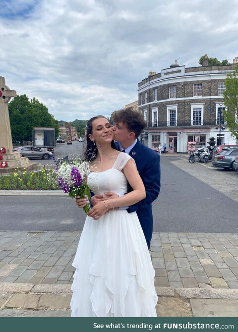 Our grandson got married today in England. (oc)