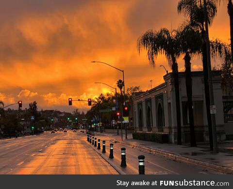 The sky in San Diego this evening