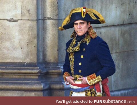 Joaquin Phoenix dressed in Bonaparte’s iconic uniform in Ridley Scott’s upcoming