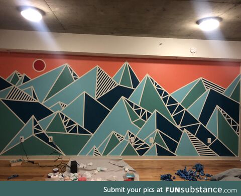 Took a whack at mural painting