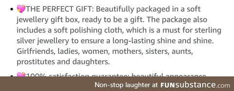 This bracelet description on Amazon