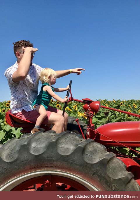 My wife snapped this gem of my son and me out an orchard, I didn’t see it until months