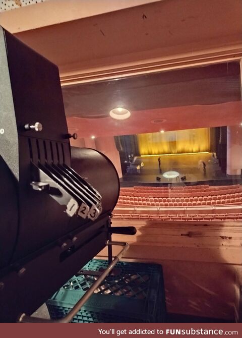 [OC] Today I get to operate a spotlight in a historical theater I've always wanted to