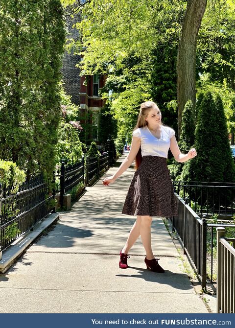 An outfit I made with some fabric my aunt gave me!