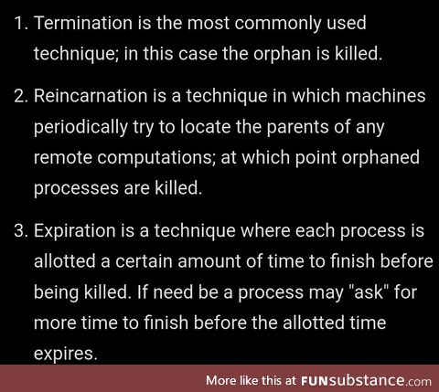 terminationOfOrphans