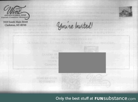 Not exactly a piece of mail you'd want to receive