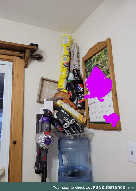 Wife and myself are in the middle of a silent battle of "who takes out the recycling"