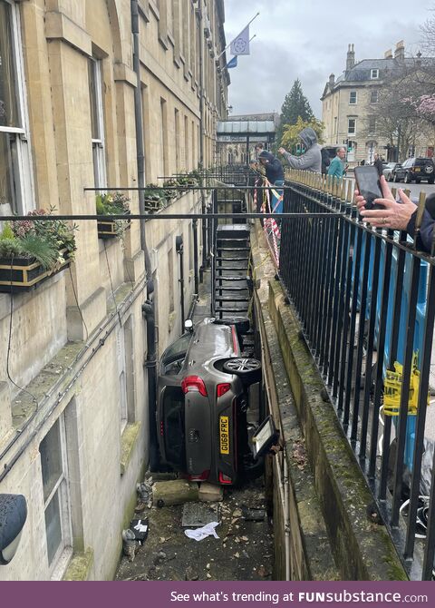 Can’t park there mate. Bath’s newest attraction