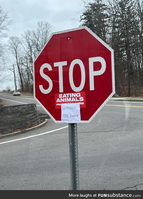 Stop sign humor in Derry, NH