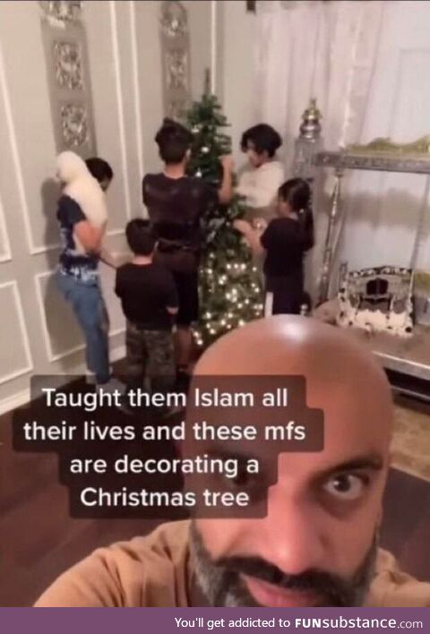 He doesn't seem to be excited for Christmas