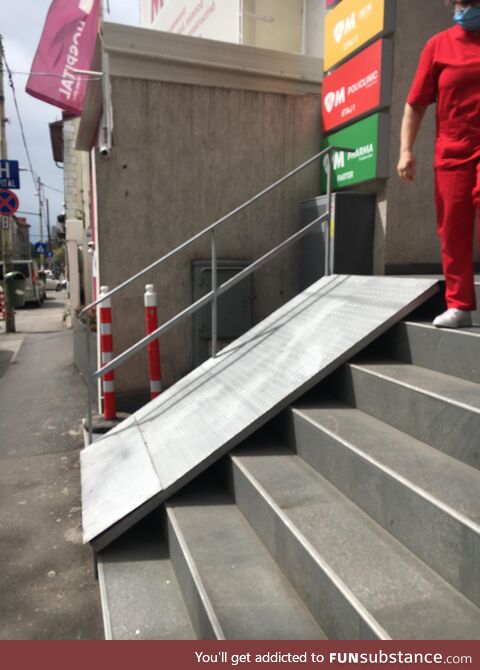 Wheelchair ramp in Romania