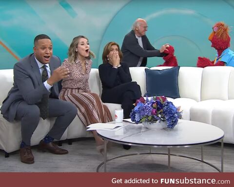 Larry David assaults Elmo