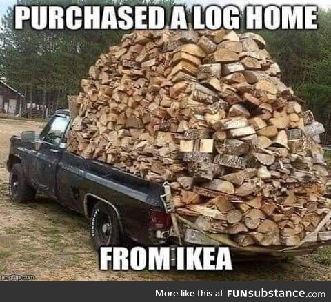 Bought a log home from Ikea