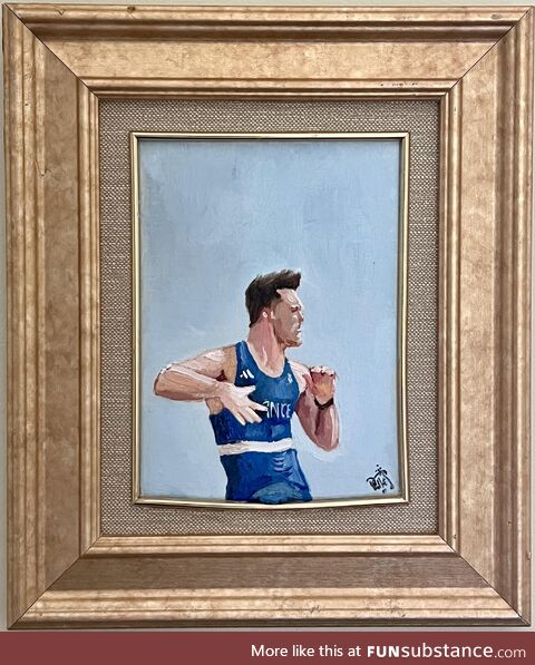 My painting (with a custom frame) to commemorate these olympics