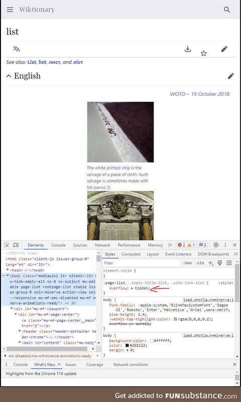 youCantScrollThisParticularWiktionaryPageOnMobile