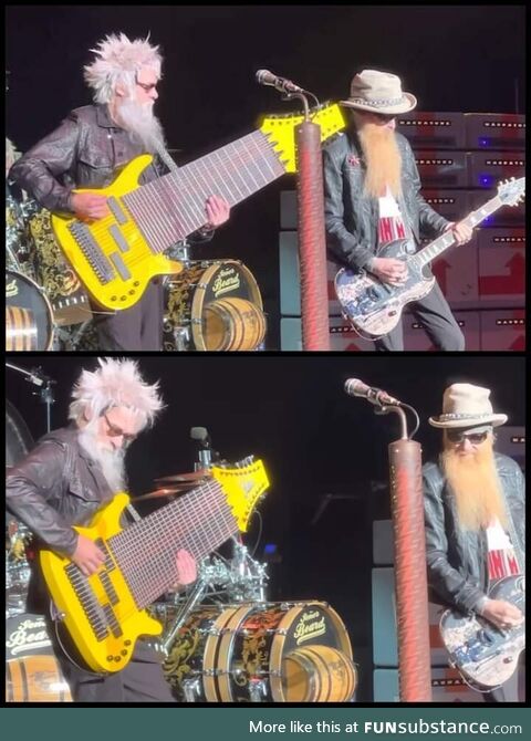 ZZ Top's newest member plays a 17 string bass