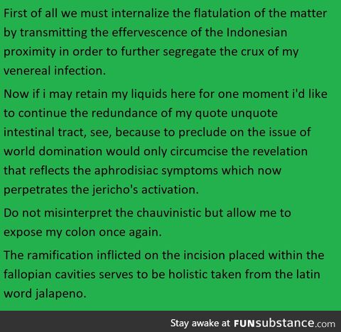 Leaked White House Speech Transcript!