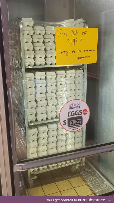 All out of eggs :(
