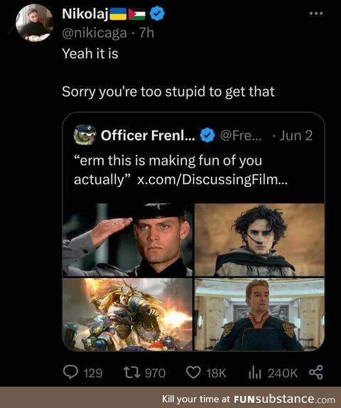 Inside you there are two wolves. Both are retarded