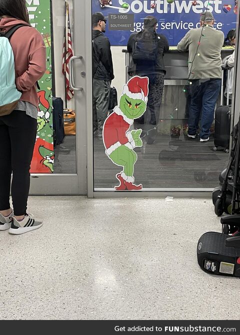 Ironic choice of holiday decor at the Nashville SWA office