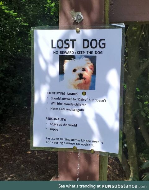 Friend of mine saw this posted up around her neighborhood