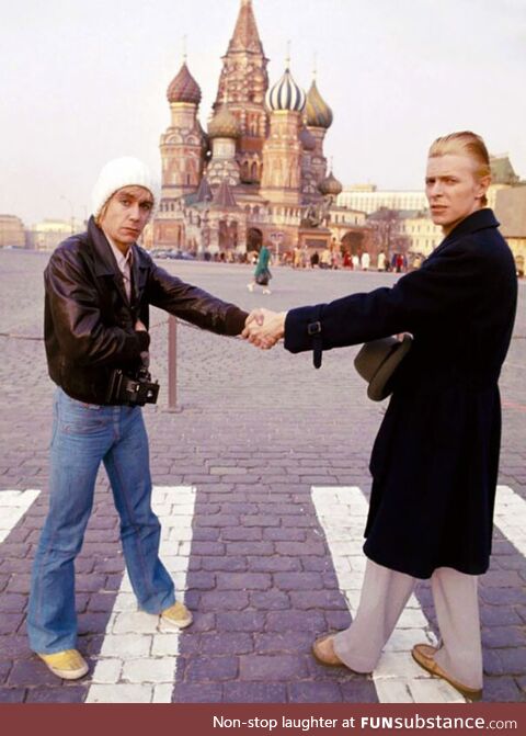 David bowie and iggy pop in moscow, 1976