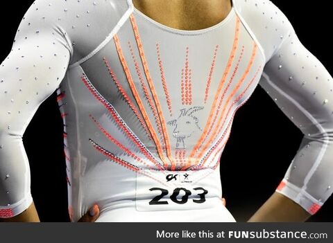 Simone biles' goat leotard