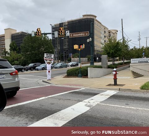 Just drove by some anti-circumcision protesters [OC]