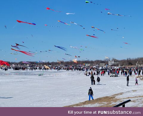 Kite festival in the Midwest [OC]
