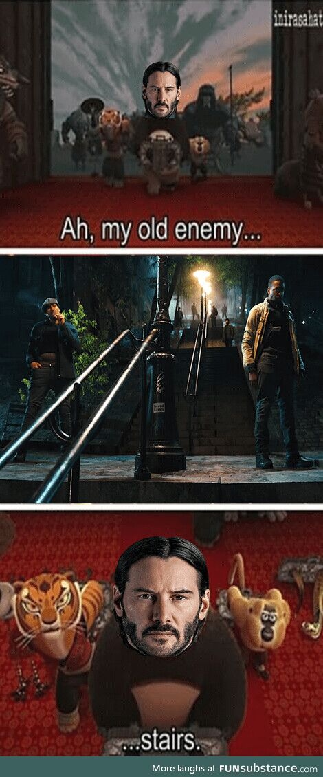 Just saw John Wick: Chapter 4 & this scene came to mind during the staircase fight scene