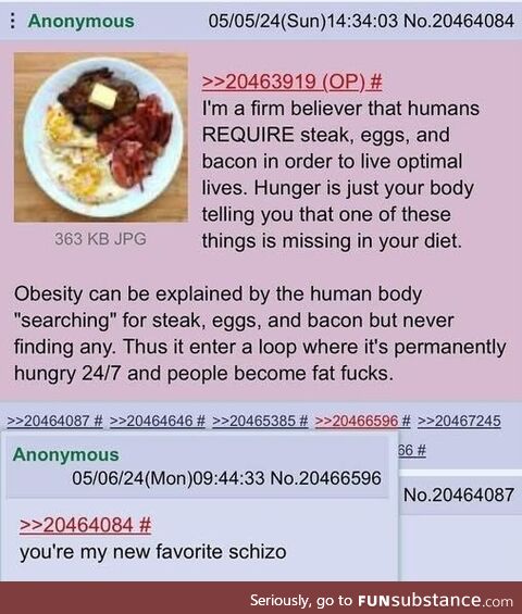 It's true though, it's about the protein