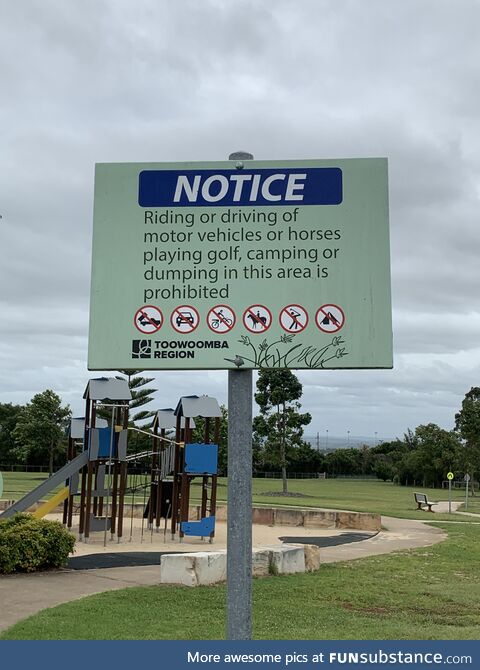 About time they cracked down on horses playing golf