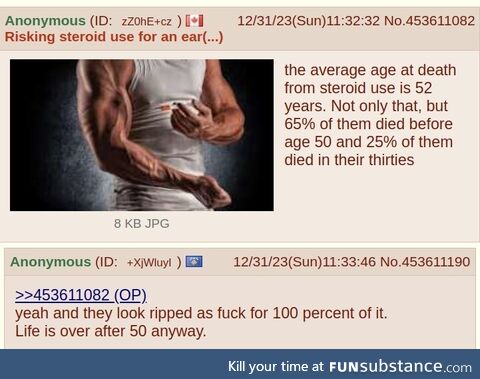 Anon talks about steroids